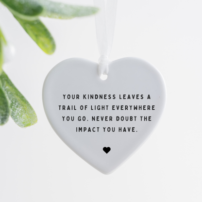 Friendship Gift, Sentimental Friend Gift, inspirational Quote, Ceramic Keepsake Ornament