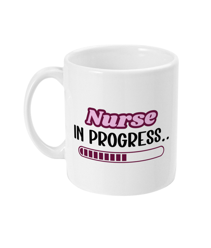Nurse in Progress, qualified nurse gift, Medical student, Nursing Degree , Nurse Mug - Peach and Pine