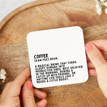 Funny Coffee Coaster, Coffee Gift, Funny Coaster, Gift for Coffee Lover, Rude Funny Coaster