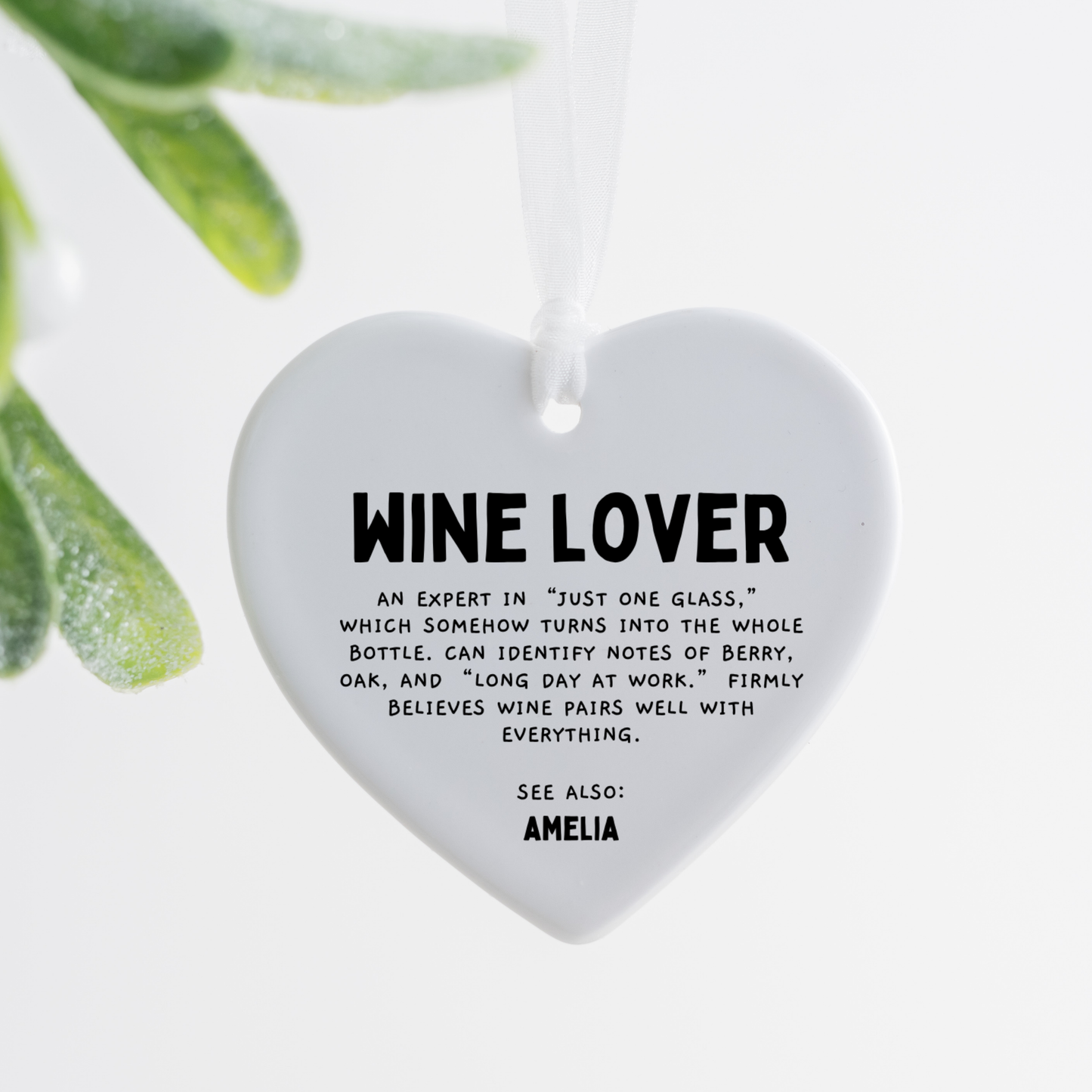 Wine Lover Definition Ornament,Personalised Wine Gift,Wine Friend Christmas Ornament,Wine Drinker Gift,Wine Lover Keepsake