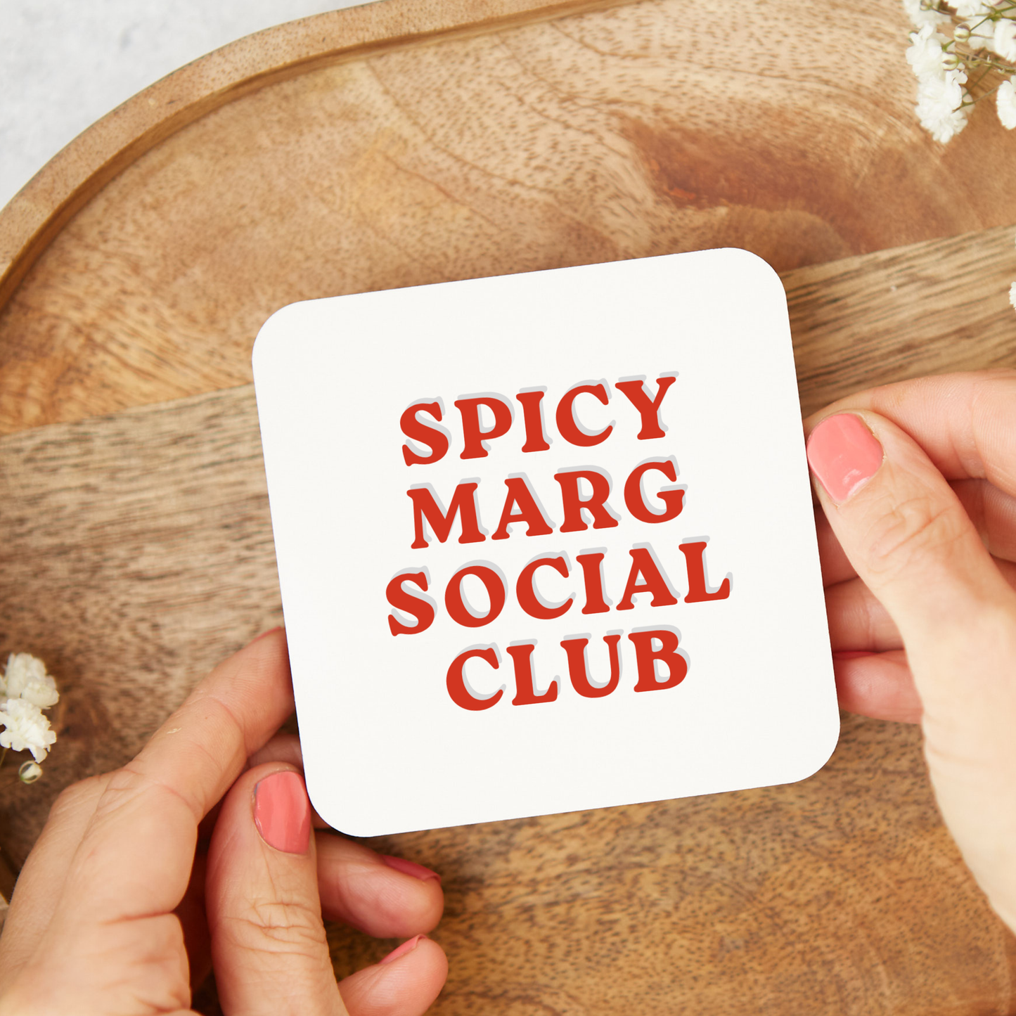 Spicy Marg Coaster, Alcohol Drinks Gift,Spicy Marg Lover, Cocktail Gift
