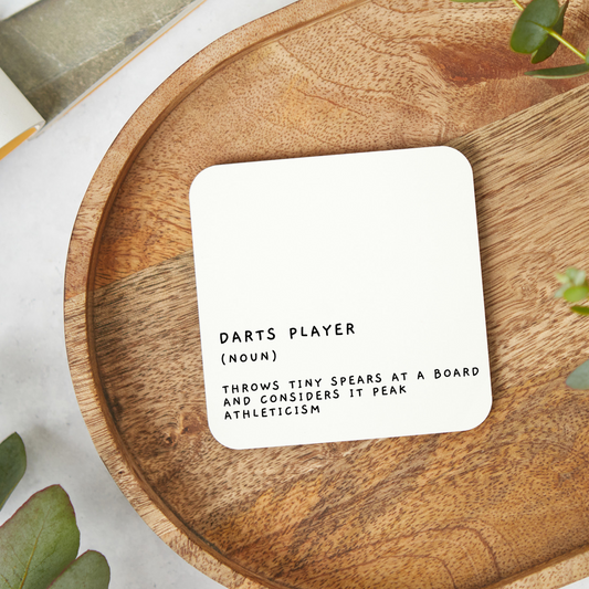 Darts Coaster,Darts Gift,Darts Lover Gift, Gift for Darts Player, Funny Gift