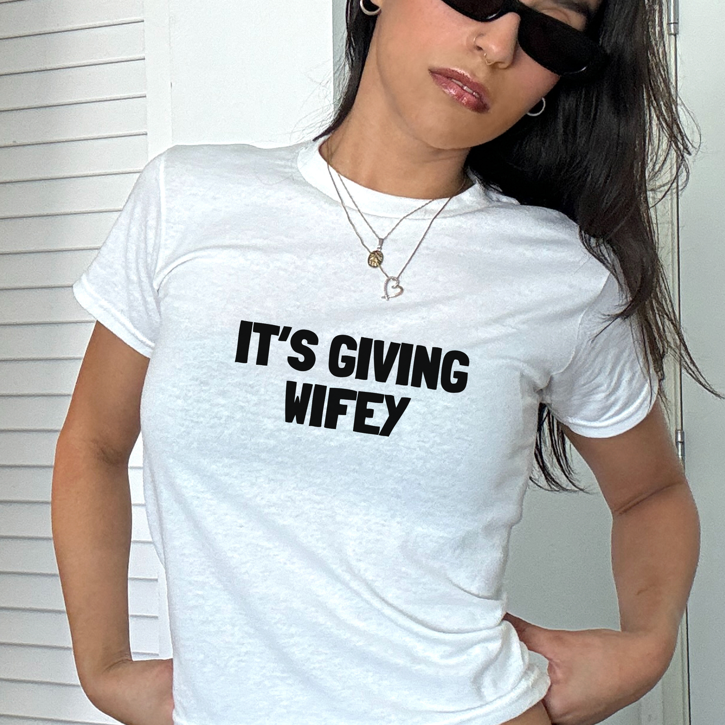 It’s Giving Wifey Baby Tee | Hen Do Bride Outfit | Bridal Shower Gift | Bachelorette Party Top