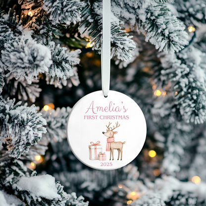 First Christmas Ornament, Baby's First Christmas Ornament, New Baby Ceramic Ornament, Christmas Keepsake
