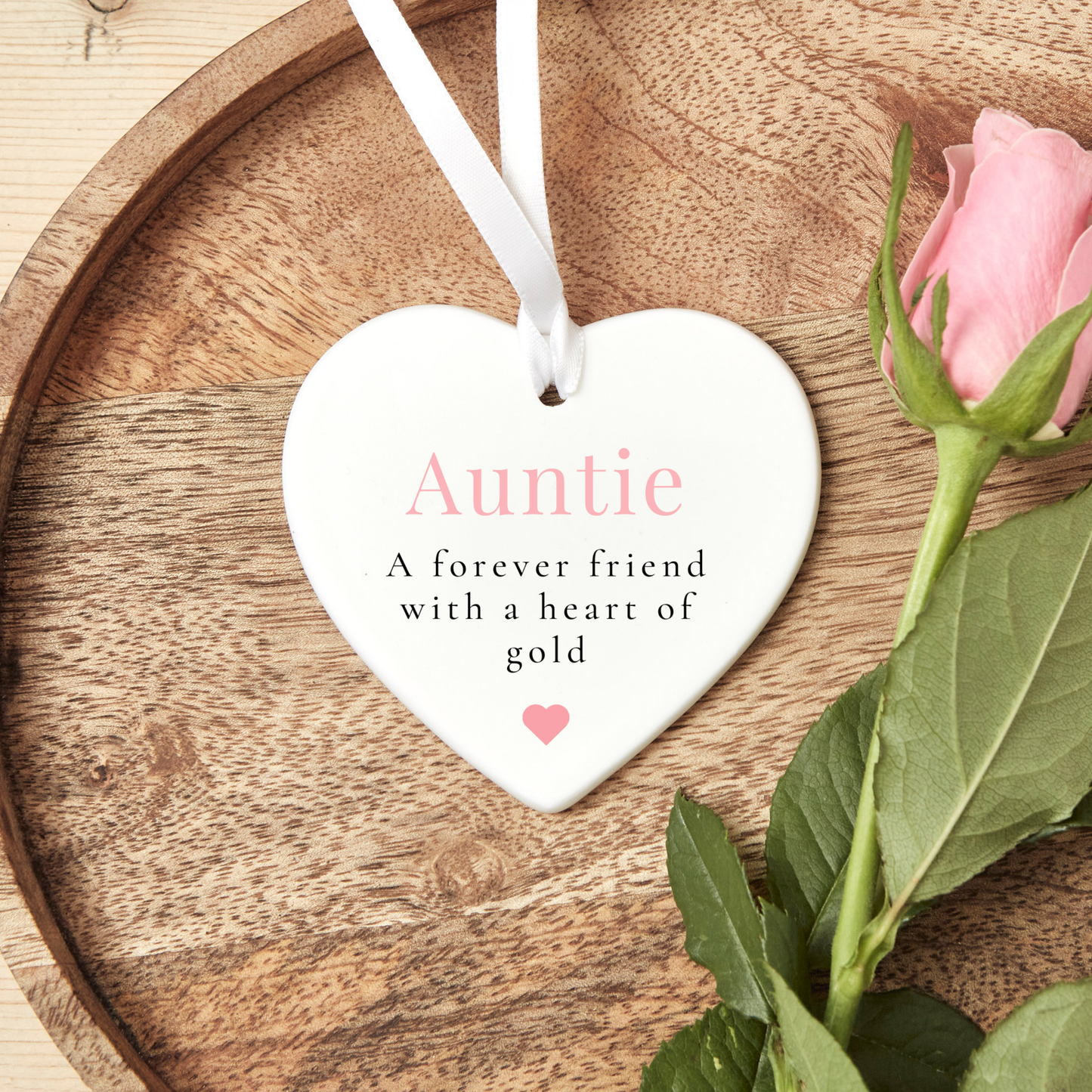Auntie Gift, Sentiment Auntie Gift, Ceramic Heart, Keepsake  gift, Thoughtful Auntie Gift