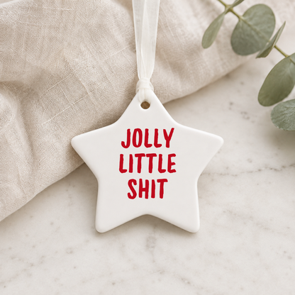 Jolly Little Shit Christmas Tree Decoration