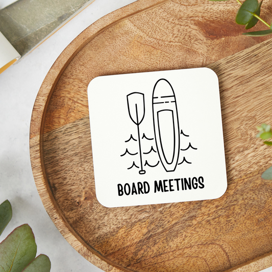 Funny paddle boarding coaster with humorous design, great gift for paddle board lovers and fans