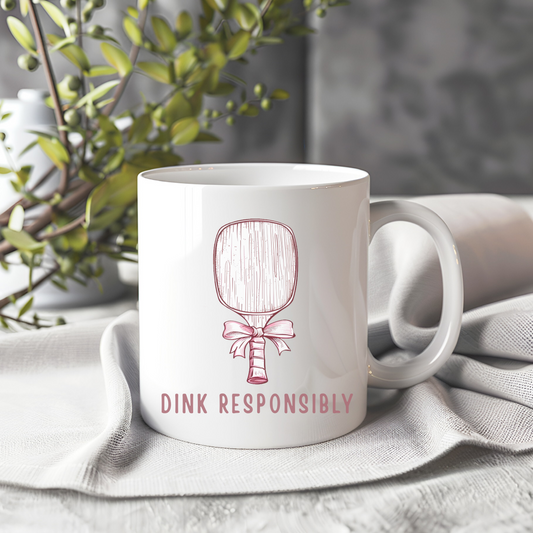 Funny pickleball-themed mug with humorous design, perfect gift for pickleball players and fans