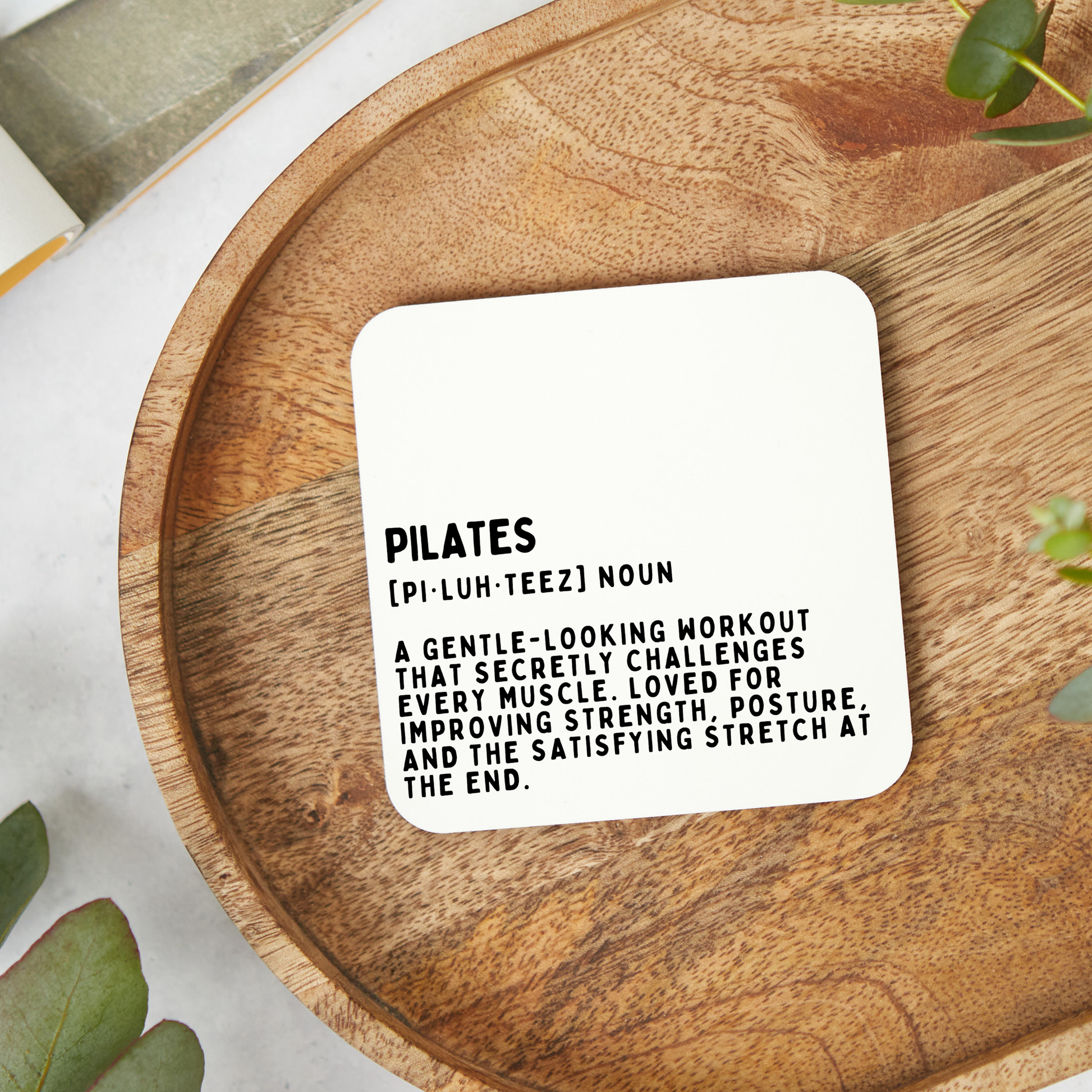 Pilates Funny Definition, Funny Coaster, Definition Humor Gift, Pilates Gift