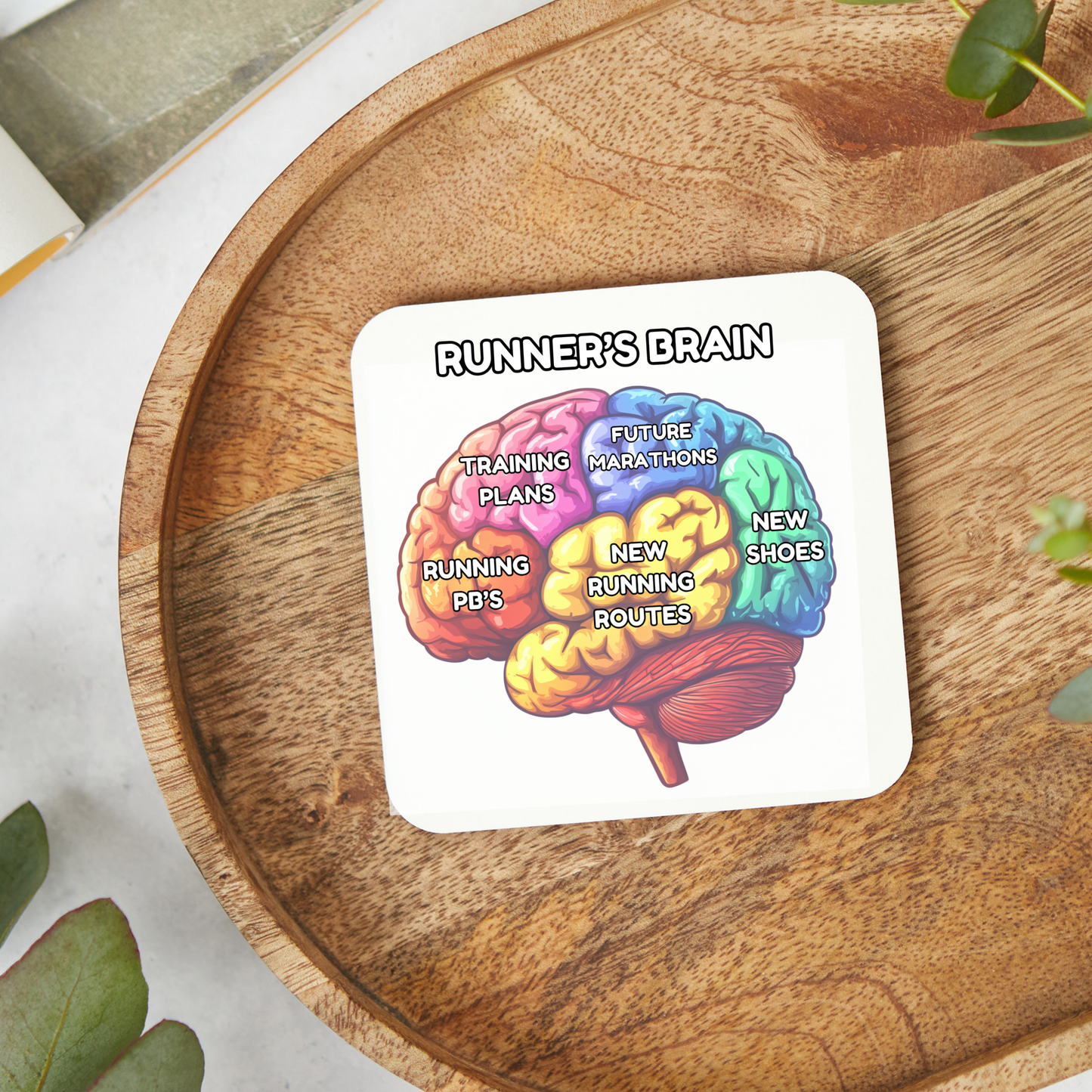 Funny Runner Coaster, Running Lover Gift, Custom Runner Decor, Running Gift for Him or Her, Unique Gift for Runners, Funny Gift, RUN001