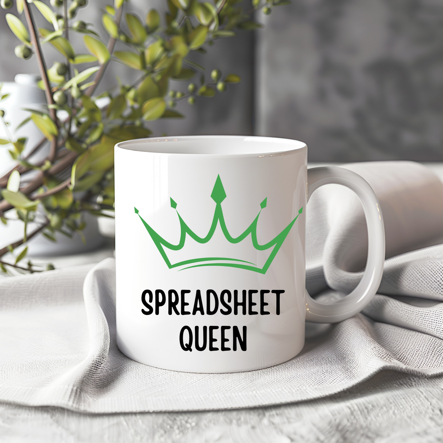 Funny spreadsheet mug – 11oz ceramic mug for accountants, data analysts, or spreadsheet lovers, perfect new job or office gift.