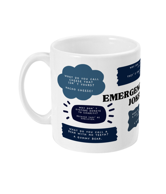 Dad Jokes, Emergency Dad Jokes, Funny Mug - Peach and Pine