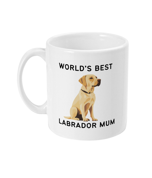 11oz Mug labrador (2) - Peach and Pine