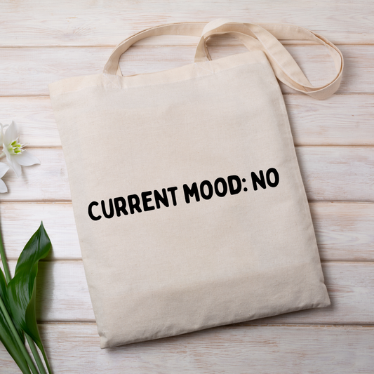 Funny tote bag made of high-quality polyester with a humorous quote, cream color, 38x40cm size, ideal for everyday use.