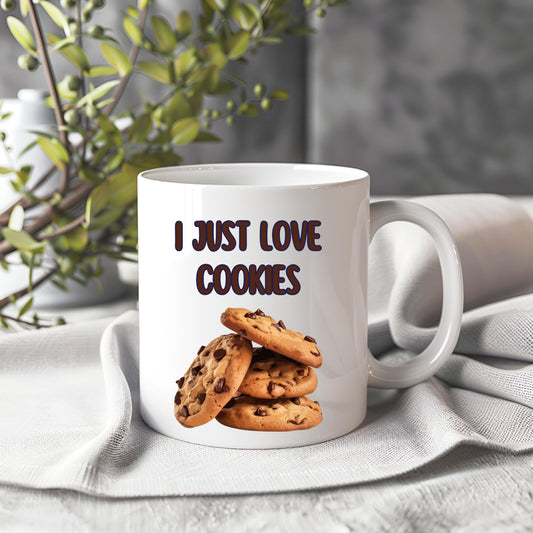 Cookie Mug, I love cookies, Funny Mug, Cookie Lover, Foodie Mug