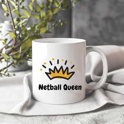 Netball Mug, Netball Gift, Netball Lover, Sport Gift - Peach and Pine