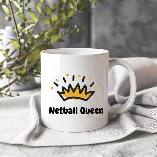 Netball Mug, Netball Gift, Netball Lover, Sport Gift - Peach and Pine