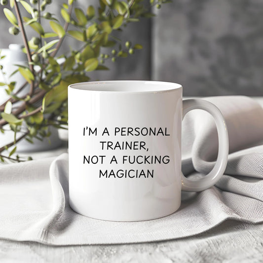 Personal Trainer Mug, Gym Trainer Mug, Funny Mug, Rude Mug,Sport Coach Gift, Personal Trainer Gift - Peach and Pine