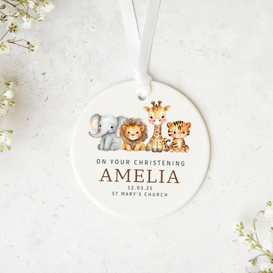 Christening ornament, Personalised Christening Gift, Christening Keepsake,Christening ceramic, CHR005