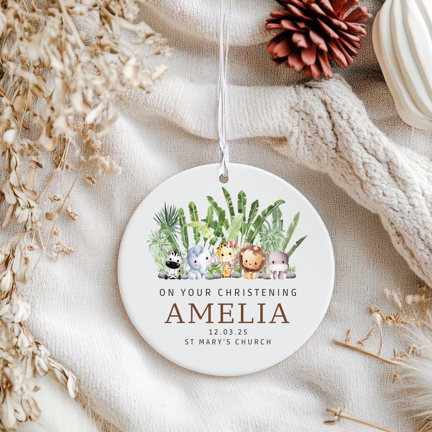 Christening ornament, Personalised Christening Gift, Christening Keepsake,Christening ceramic, CHR006