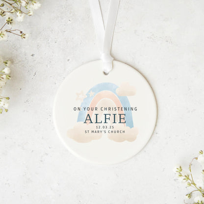 Christening ornament, Personalised Christening Gift, Christening Keepsake,Christening ceramic, CHR003