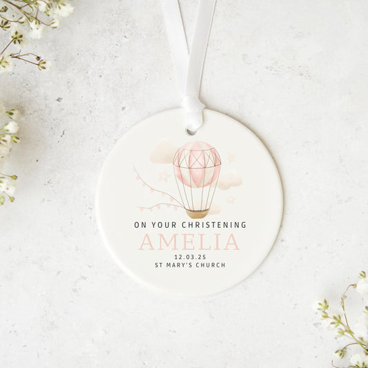Christening ornament, Personalised Christening Gift, Christening Keepsake,Christening ceramic, CHR004