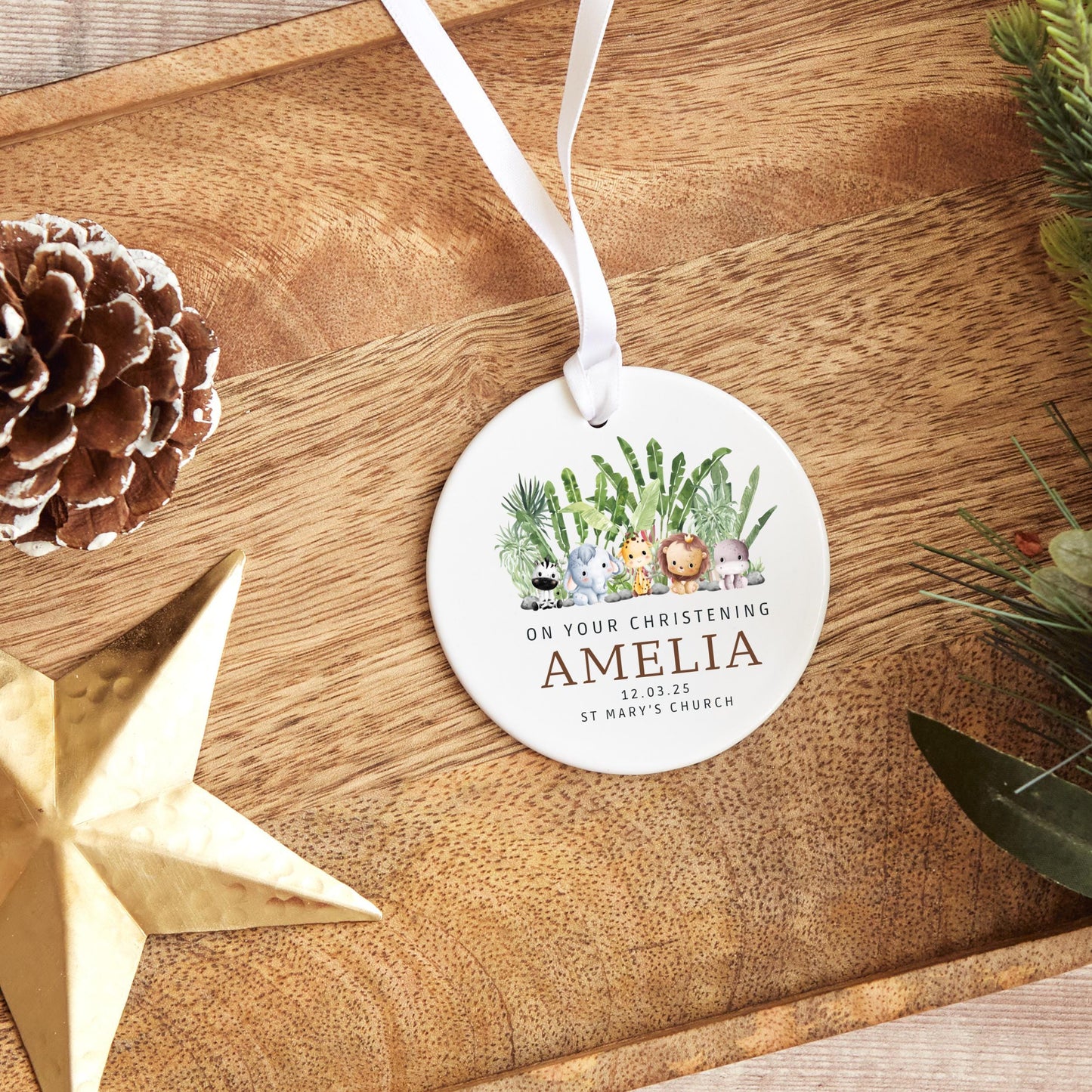 Christening ornament, Personalised Christening Gift, Christening Keepsake,Christening ceramic, CHR006