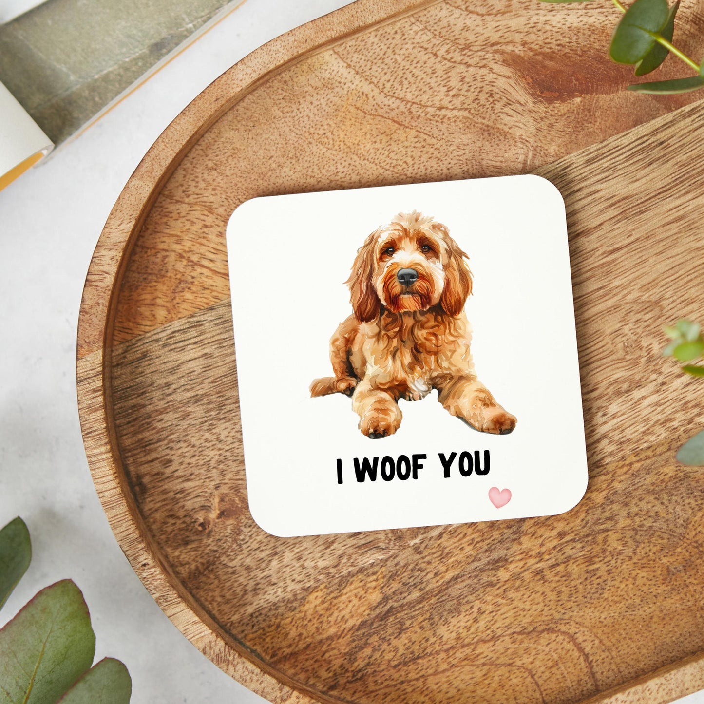 Cockapoo Gift, Cockapoo Coaster, Dog Lover, Cute Coaster, Funny Coaster