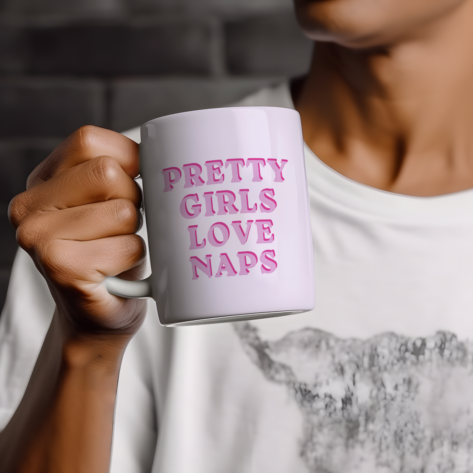 Funny napping mug featuring a humorous sleep-themed design. Perfect for nap lovers, tired mums, sleep enthusiasts, and anyone who enjoys a cosy afternoon nap.